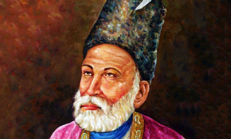 Mirza Ghalib, last greatest poet of the Mughal Empire, poetry based on large number of topics, Ghalib is painted all over his ghazals.