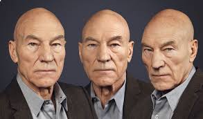 Patrick Stewart, whose work has included roles on stage, television, and film, in a career spanning six decades.