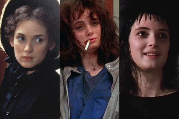 Winona Ryder, she gained attention with her performance in Tim Burton's Beetlejuice.