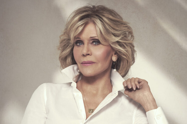 Jane Fonda, an American actress, political activist, and former fashion model.