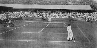 The first Wimbledon championship was held in 1877 on one of the croquet lawns of the All England Croquet and Lawn Tennis Club