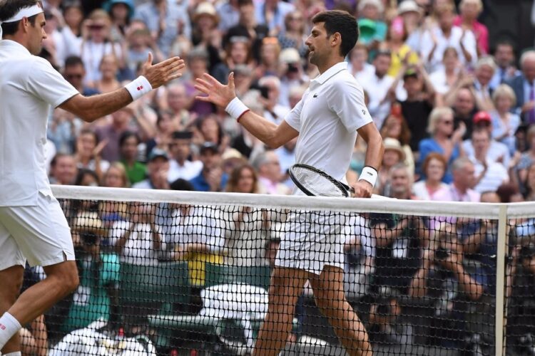 Rafael Nadal and Roger Federer in the 2008 Wimbledon final. The game lasted for a record of 4 hours and 48 minutes ending up with Rafael Nadal as the new world champion.