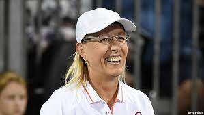 Martina Navratilova, a Czech-American former professional tennis player and coach.