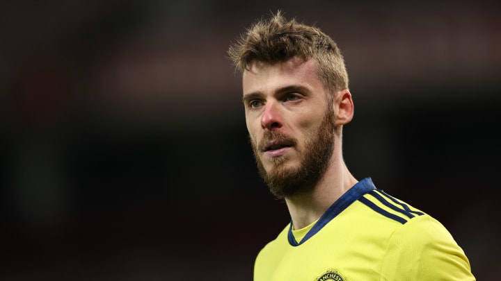 David De Gea, a Spanish professional footballer who plays as a goalkeeper for Premier League club Manchester United and the Spain national team.
