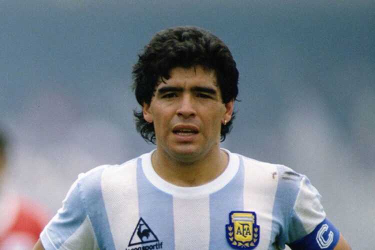 Diego Maradona, an Argentine professional footballer and manager.