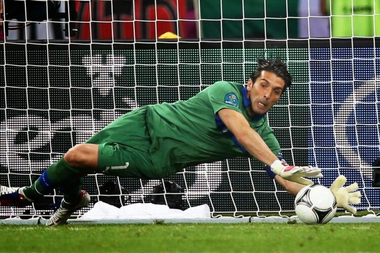 Gianluigi Buffon, an Italian professional footballer who plays as a goalkeeper for Serie A club Juventus.