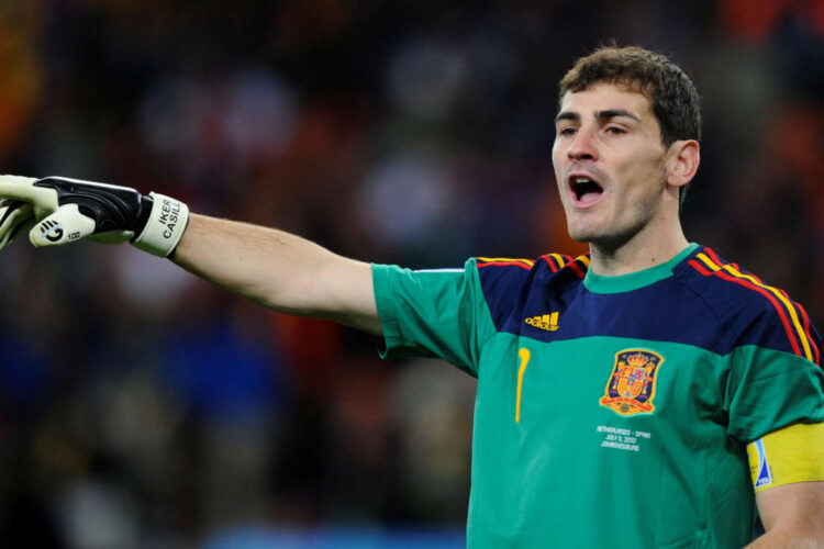 Iker Casillas, a Spanish retired professional footballer who played as a goalkeeper.