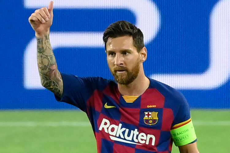 Lionel Messi, an Argentine professional footballer who plays as a forward and captains both Spanish club Barcelona and the Argentina national team.