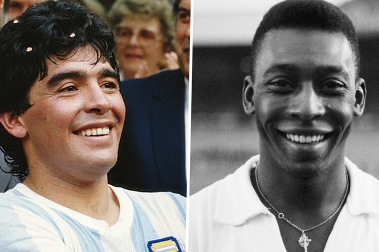 Pele was born and casted as a natural scorer while Maradona showed marvelous dribbles​