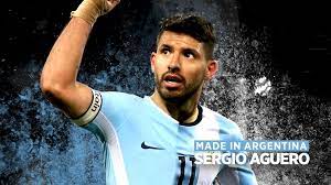 Sergio-Kun-Aguero, an Argentine professional footballer who plays as a striker for Premier League club Manchester City and the Argentina national team.