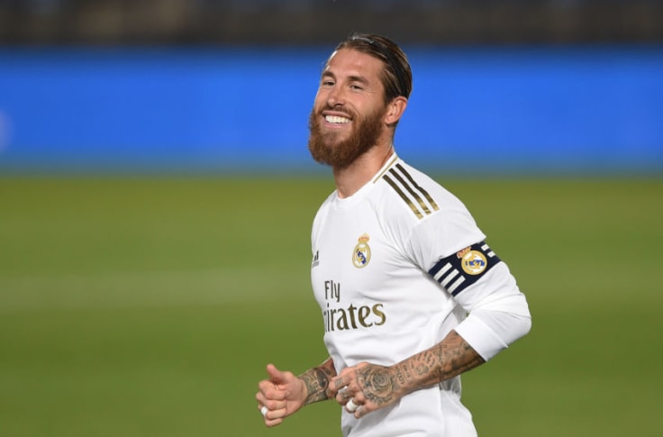 Sergio Ramos, a Spanish professional footballer who plays as a centre-back for La Liga club Real Madrid,